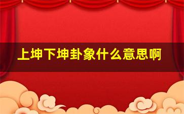 上坤下坤卦象什么意思啊