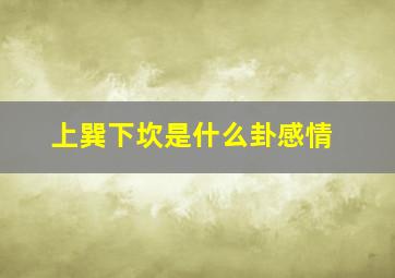 上巽下坎是什么卦感情