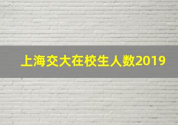 上海交大在校生人数2019