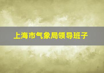 上海市气象局领导班子