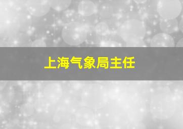 上海气象局主任