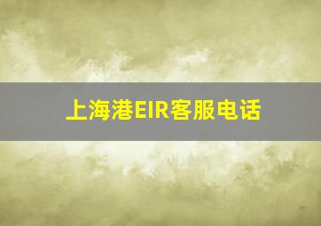 上海港EIR客服电话