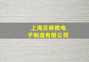 上海贝岭微电子制造有限公司