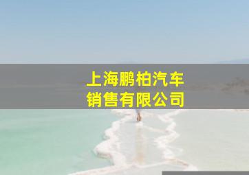 上海鹏柏汽车销售有限公司