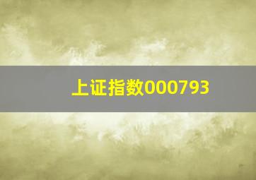 上证指数000793