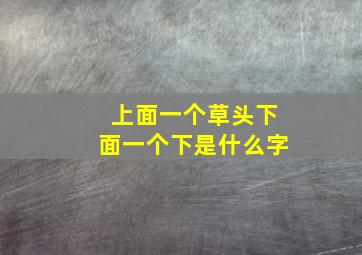 上面一个草头下面一个下是什么字