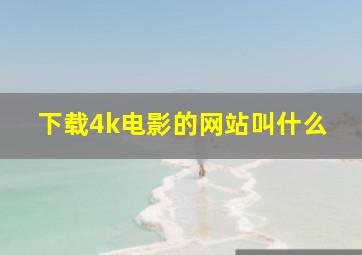 下载4k电影的网站叫什么