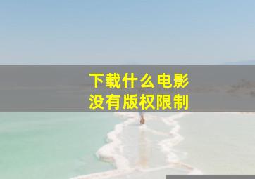 下载什么电影没有版权限制