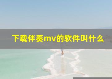 下载伴奏mv的软件叫什么