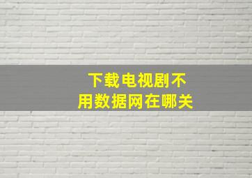 下载电视剧不用数据网在哪关