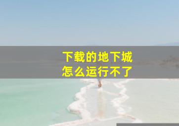 下载的地下城怎么运行不了