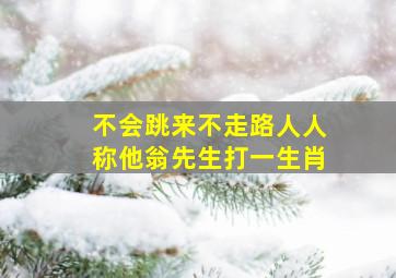 不会跳来不走路人人称他翁先生打一生肖