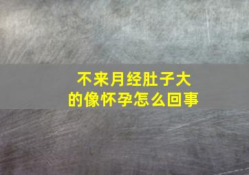 不来月经肚子大的像怀孕怎么回事