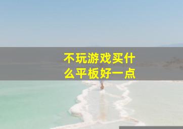 不玩游戏买什么平板好一点