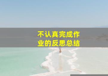 不认真完成作业的反思总结