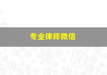 专业律师微信