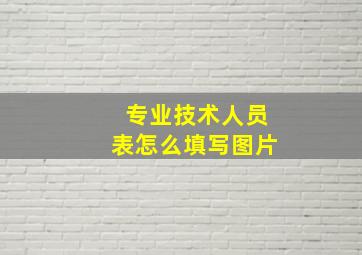 专业技术人员表怎么填写图片