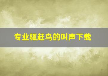 专业驱赶鸟的叫声下载