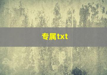 专属txt