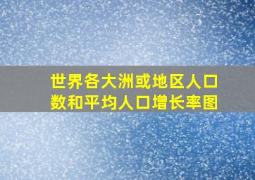 世界各大洲或地区人口数和平均人口增长率图