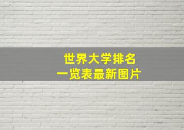 世界大学排名一览表最新图片