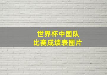 世界杯中国队比赛成绩表图片