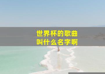 世界杯的歌曲叫什么名字啊