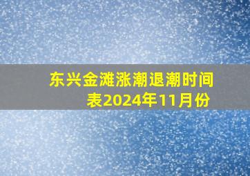 东兴金滩涨潮退潮时间表2024年11月份