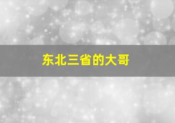 东北三省的大哥