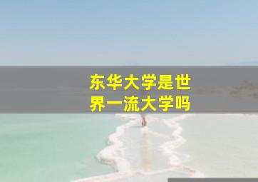 东华大学是世界一流大学吗