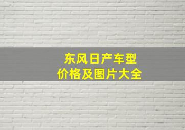 东风日产车型价格及图片大全