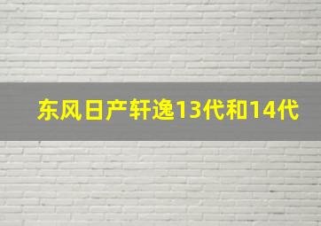 东风日产轩逸13代和14代