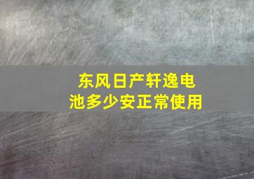 东风日产轩逸电池多少安正常使用