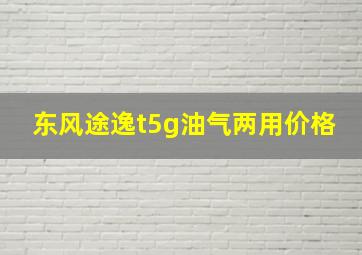 东风途逸t5g油气两用价格