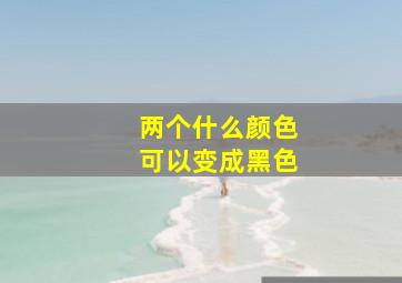 两个什么颜色可以变成黑色