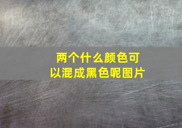 两个什么颜色可以混成黑色呢图片