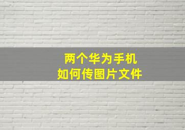 两个华为手机如何传图片文件