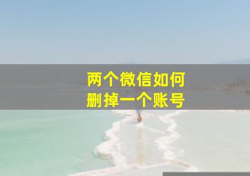 两个微信如何删掉一个账号