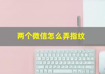 两个微信怎么弄指纹