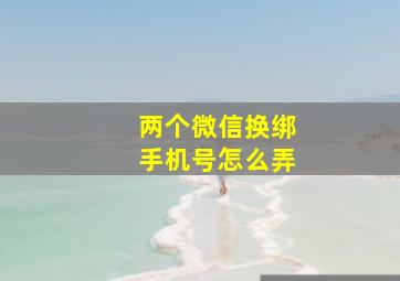 两个微信换绑手机号怎么弄