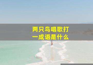 两只鸟唱歌打一成语是什么