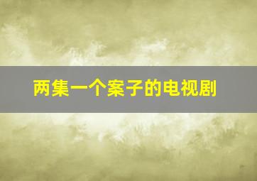 两集一个案子的电视剧