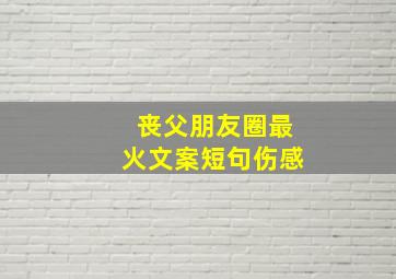 丧父朋友圈最火文案短句伤感