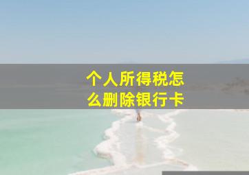 个人所得税怎么删除银行卡