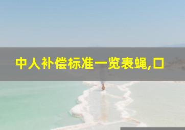 中人补偿标准一览表蝇,口