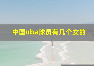 中国nba球员有几个女的