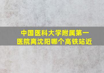 中国医科大学附属第一医院离沈阳哪个高铁站近