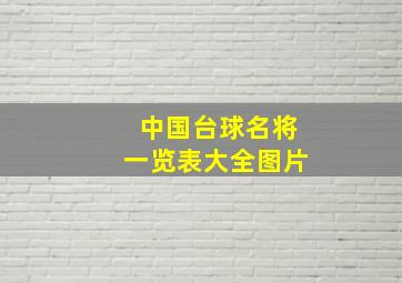 中国台球名将一览表大全图片