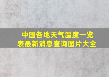 中国各地天气温度一览表最新消息查询图片大全