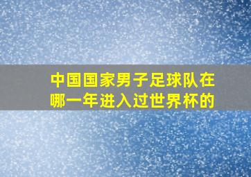 中国国家男子足球队在哪一年进入过世界杯的